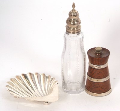 Lot 99 - Mixed Lot: Late Victorian silver shell dish...