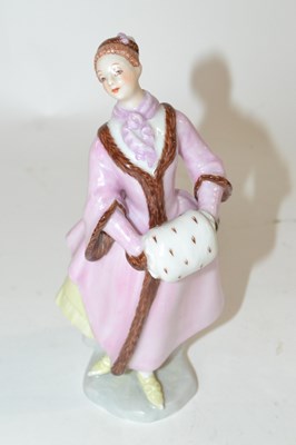 Lot 308 - A Vienna porcelain model of a skater, 15cm high