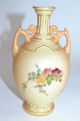 Lot 311 - Royal Worcester vase, the brushed ground...