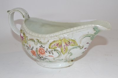 Lot 313 - An 18th Century Derby porcelain sauce boat...