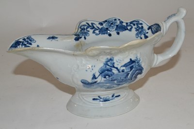 Lot 324 - A Worcester porcelain sauce boat of silver...