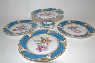 Lot 346 - A group  of continental porcelain sevre style...