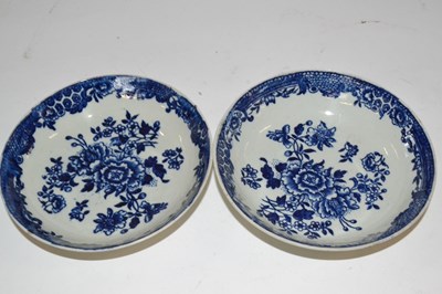 Lot 354 - A pair of Liverpool porcelain saucers, circa...