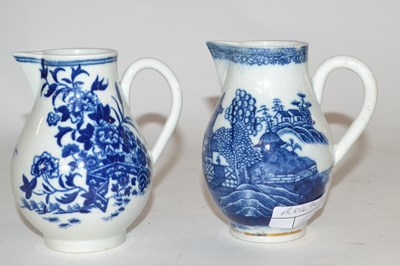 Lot 359 - A Worcester porcelain jug circa 1770 with blue...