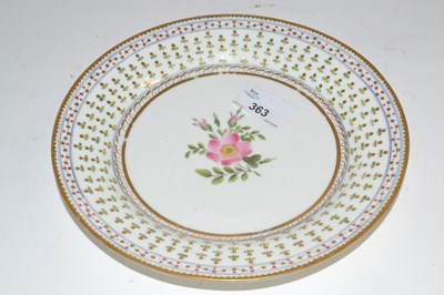 Lot 363 - A Swansea porcelain plate the floral centre...