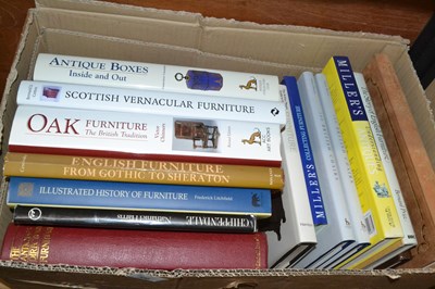 Lot 380 - A box of books on antiques including books on...