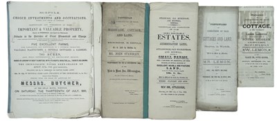 Lot 1042 - ONE PACKET: Sales particulars for various...
