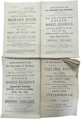 Lot 1038 - ONE PACKET: Sales particulars for various...