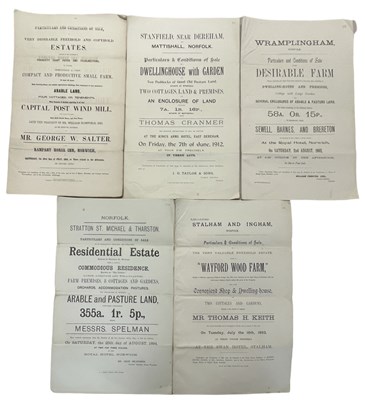 Lot 1034 - ONE PACKET: Sales particulars for various...