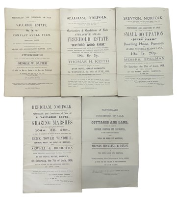 Lot 1044 - ONE PACKET: Sales particulars for various...