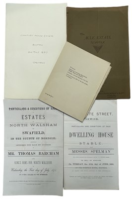 Lot 576 - ONE PACKET: Sales particulars for various...