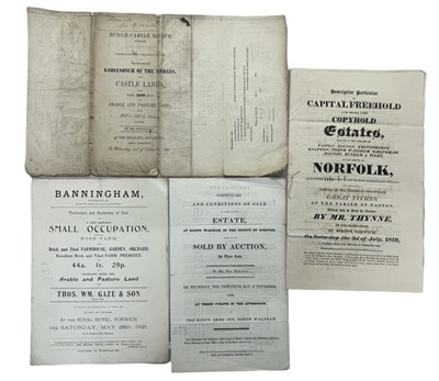 Lot 578 - ONE PACKET: Sales particulars for various...