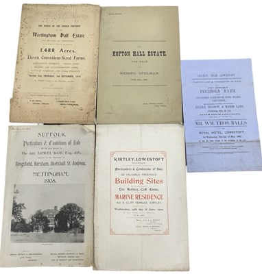 Lot 548 - ONE PACKET: Sales particulars for various...