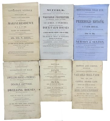 Lot 1066 - ONE PACKET: Sales particulars for various...