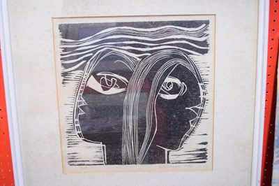 Lot 313 - A Adamos, woodblock print, limited edition,...