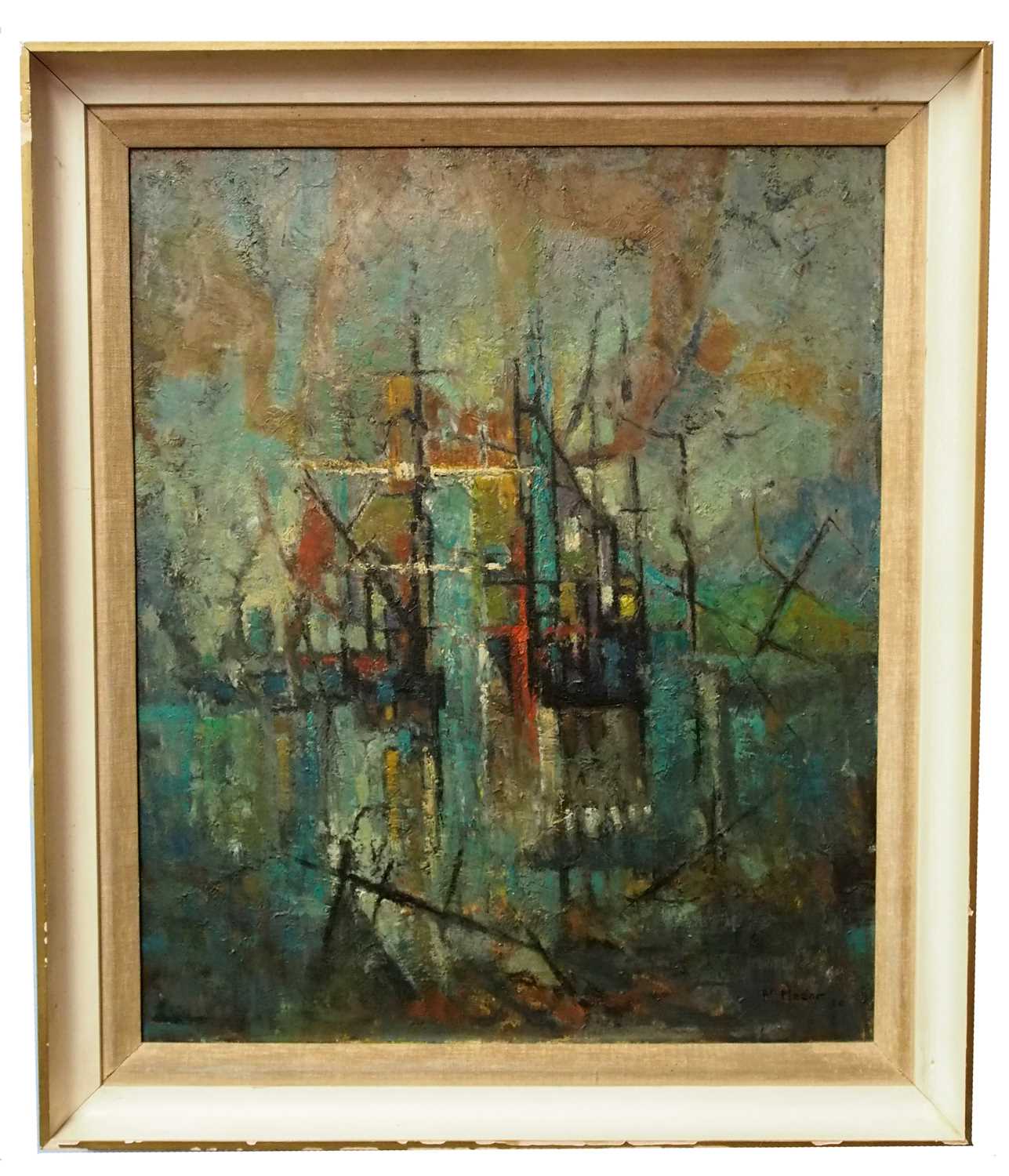 Lot 54 - Marcel Mazar (French , 20th century), "Le Port"...