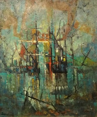 Lot 54 - Marcel Mazar (French , 20th century), "Le Port"...