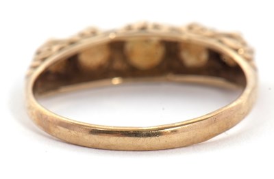 Lot 20 - A 9ct opal ring, set with five graduated round...