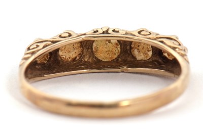 Lot 20 - A 9ct opal ring, set with five graduated round...