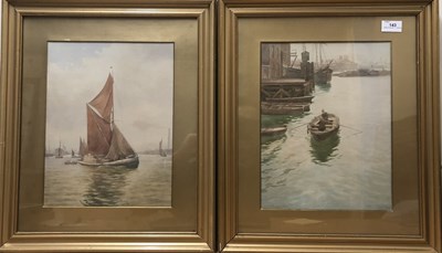Lot 143 - R.H. Bailey, A pair of views from the river...