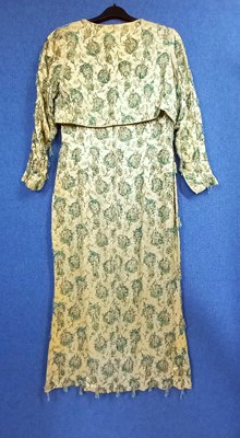 Lot 39 - A mid 20th century blue beaded shift dress and...