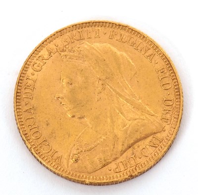Lot 291 - An 1893 sovereign, 8.0g