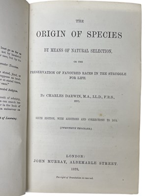 Lot 96 - CHARLES DARWIN: THE ORIGIN OF THE SPECIES BY...