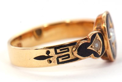 Lot 54 - A 19th century mourning ring, the central oval...