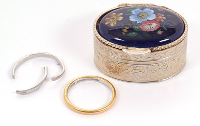 Lot 282 - Two rings: one in yellow and white metal...