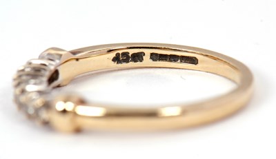 Lot 57 - A 14ct diamond ring, set with small round...