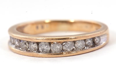 Lot 60 - A 9ct diamond ring, the upper half with...