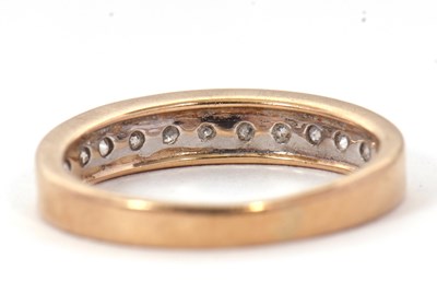 Lot 60 - A 9ct diamond ring, the upper half with...