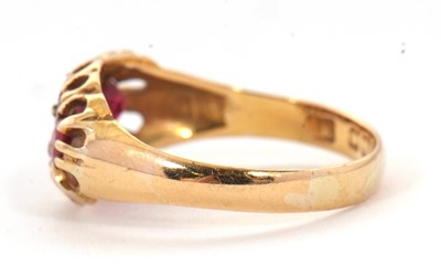 Lot 69 - An early 19th century ruby and diamond ring,...