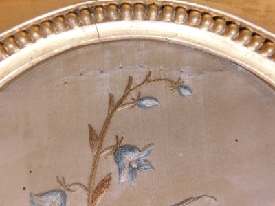 Lot 192 - A very near pair of silkwork pictures, both of...
