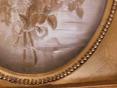 Lot 192 - A very near pair of silkwork pictures, both of...