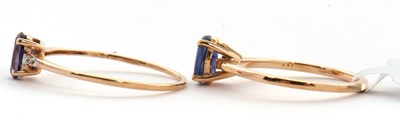 Lot 84 - Two 9ct gemset rings: to include a 9ct single...