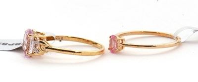 Lot 83 - Two 9ct gemset rings: to include a 9ct kunzite...