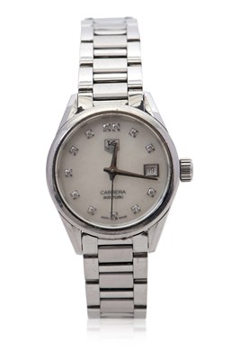 Lot 254 - A ladies Tag Heuer Carrera automatic watch...