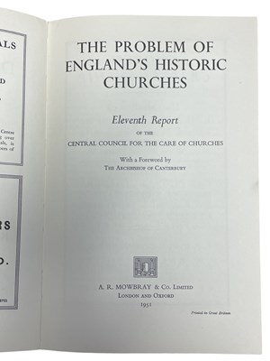 Lot 28 - THE PROBLEM OF ENGLAND'S HISTORIC CHURCHES -...