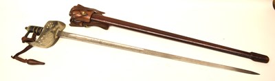 Lot 180 - GRV 1897 pattern Officers sword with Leather...