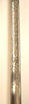 Lot 180 - GRV 1897 pattern Officers sword with Leather...