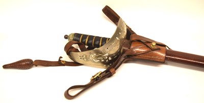 Lot 180 - GRV 1897 pattern Officers sword with Leather...