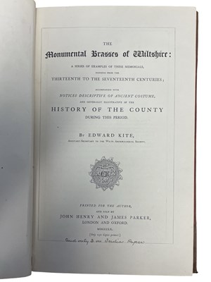 Lot 33 - EDWARD KITE: THE MONUMENTAL BRASSES OF...