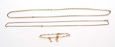Lot 299 - A mixed lot of gold jewellery: to include a...