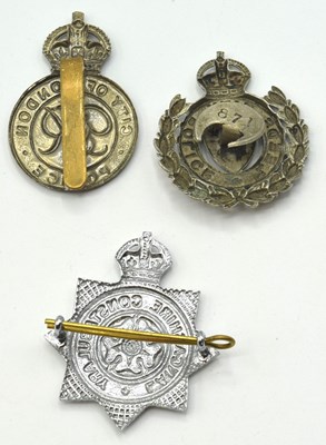 Lot 88 - Two GRVI Police Cap Badges to include City of...