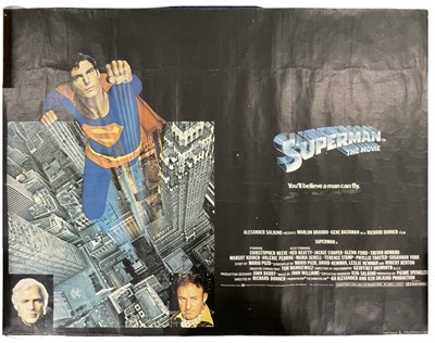 Lot 88 - A quad film poster for Superman, starring...