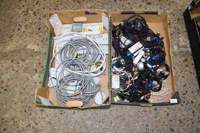 Lot 1105 - Two mixed boxes of various electricals