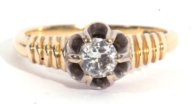 Lot 83 - 18ct gold single stone diamond ring, a...