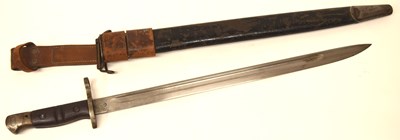 Lot 198 - M1917 American Enfield bayonet, scabbard and...