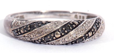 Lot 89 - Modern 9ct white gold and small diamond and...